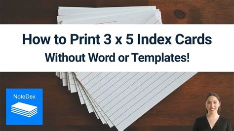 How to Print to Index Cards: A Guide with Multiple Views